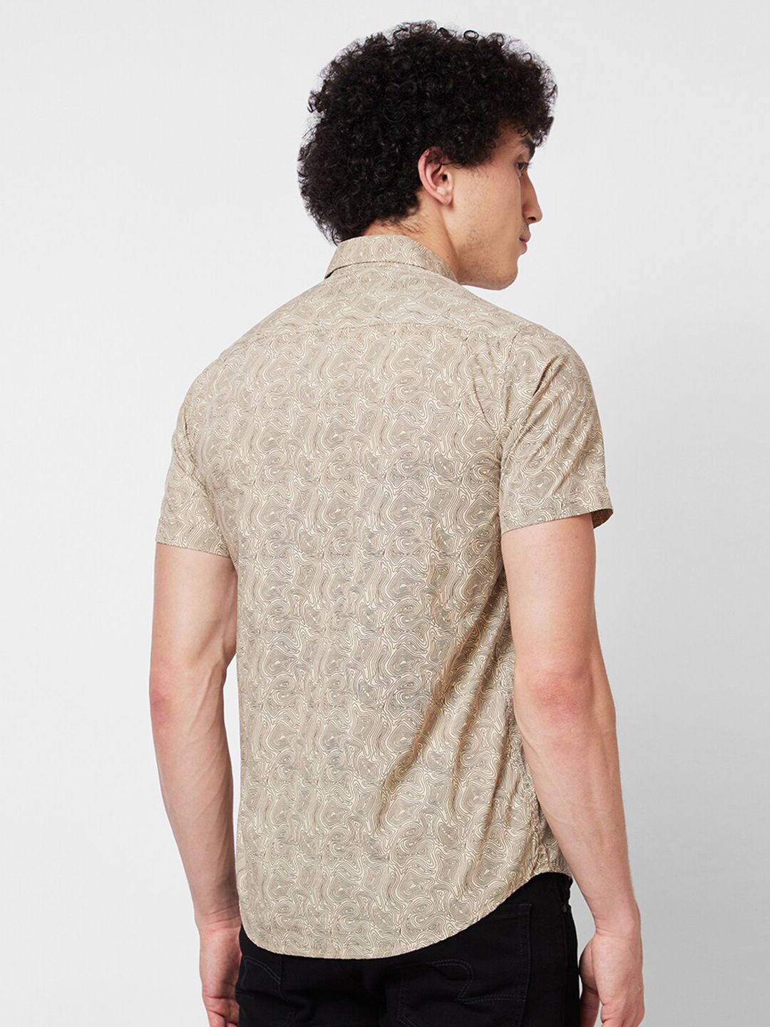 SPYKAR Floral Opaque Printed Cotton Casual Shirt