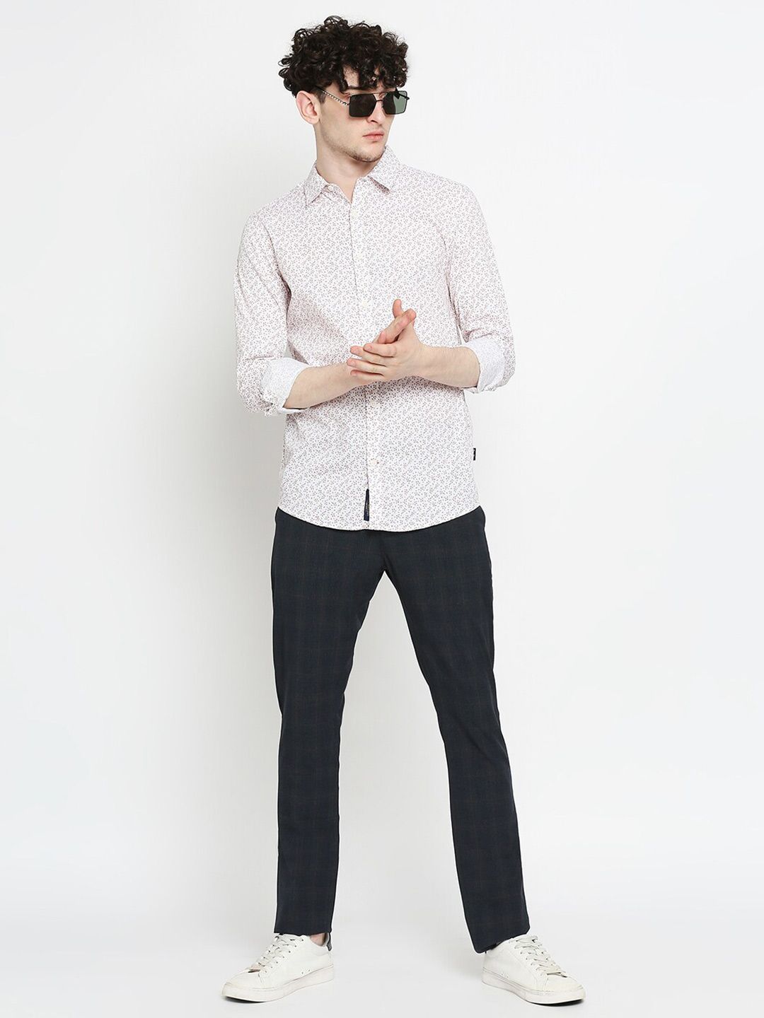 Being Human Slim Fit Micro Ditsy Printed Casual Shirt