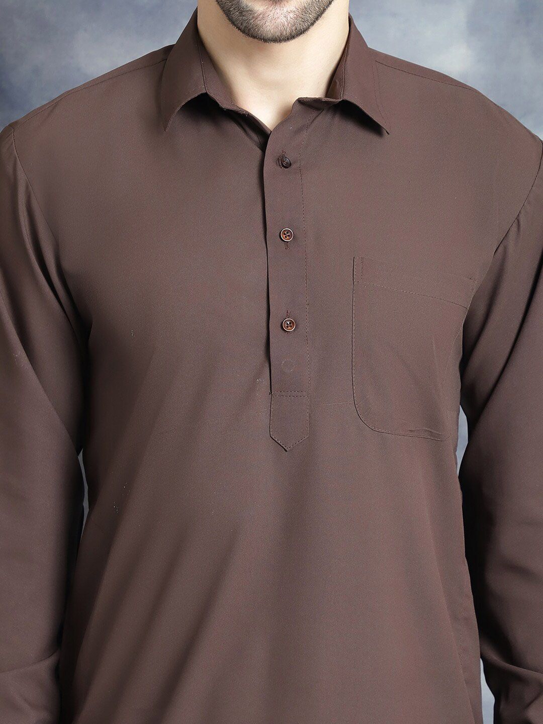 Jompers Shirt collar Regular Pathani Kurta With Salwar