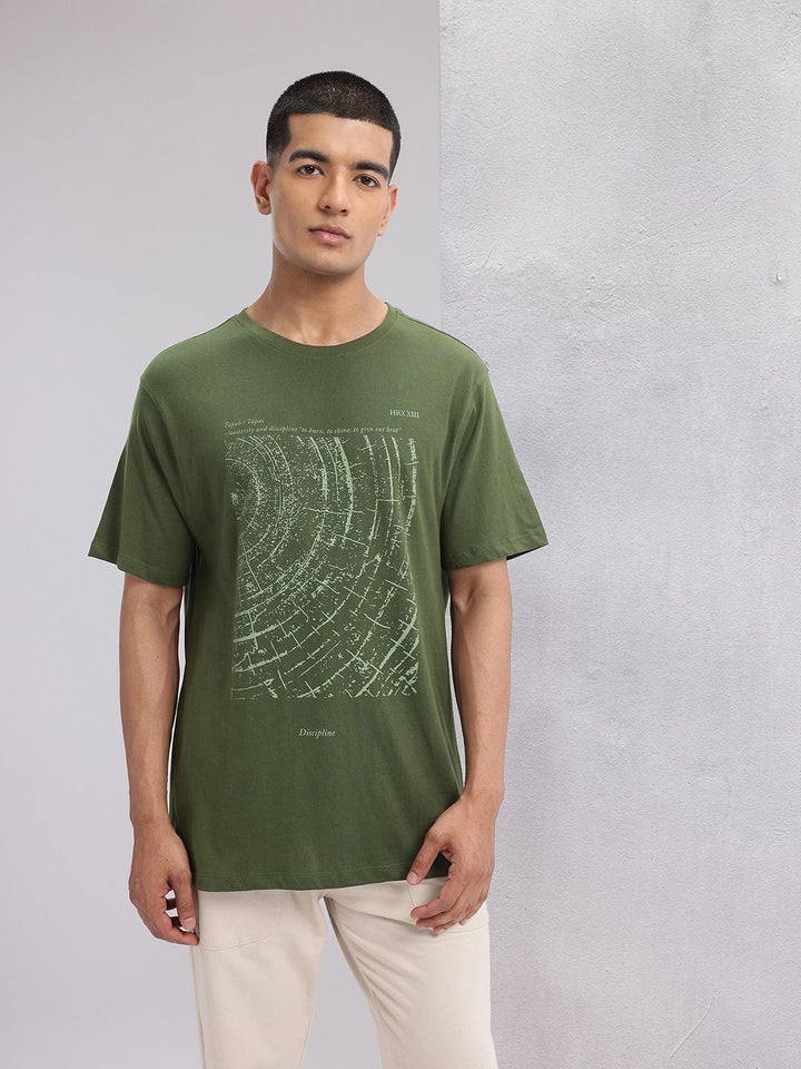 HRX by Hrithik Roshan Printed Pure Cotton Yoga T-shirt