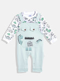Moms Love Infant Boys Pure Cotton Printed Dungaree With T-Shirt