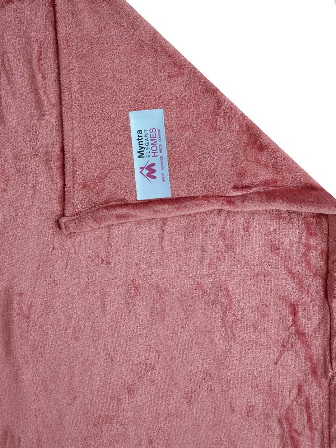 Myntra Elegant Homes Blue Wool 300 TC King Cadar Dengan 2 Sarung Bantal