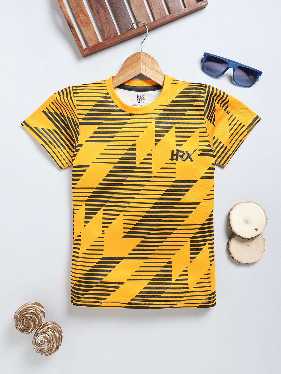 HRX by Hrithik Roshan Boys Geometric Printed T-shirt