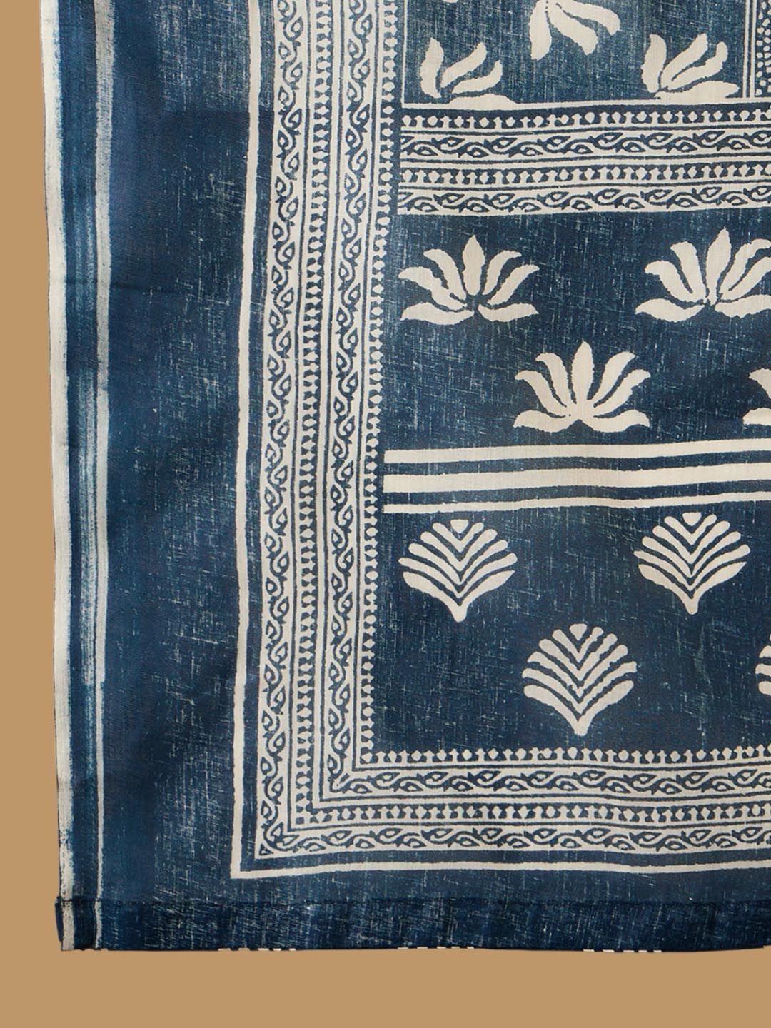 Indo Era Ethnic Motifs Printed Thread Work Pure Cotton Straight Kurta & Trousers & Dupatta