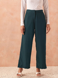 all about you Women Mid-Rise Flared Fit Semi-Formal Parallel Trousers