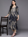 Libas Women Yoke Design Mirror Work Kurta