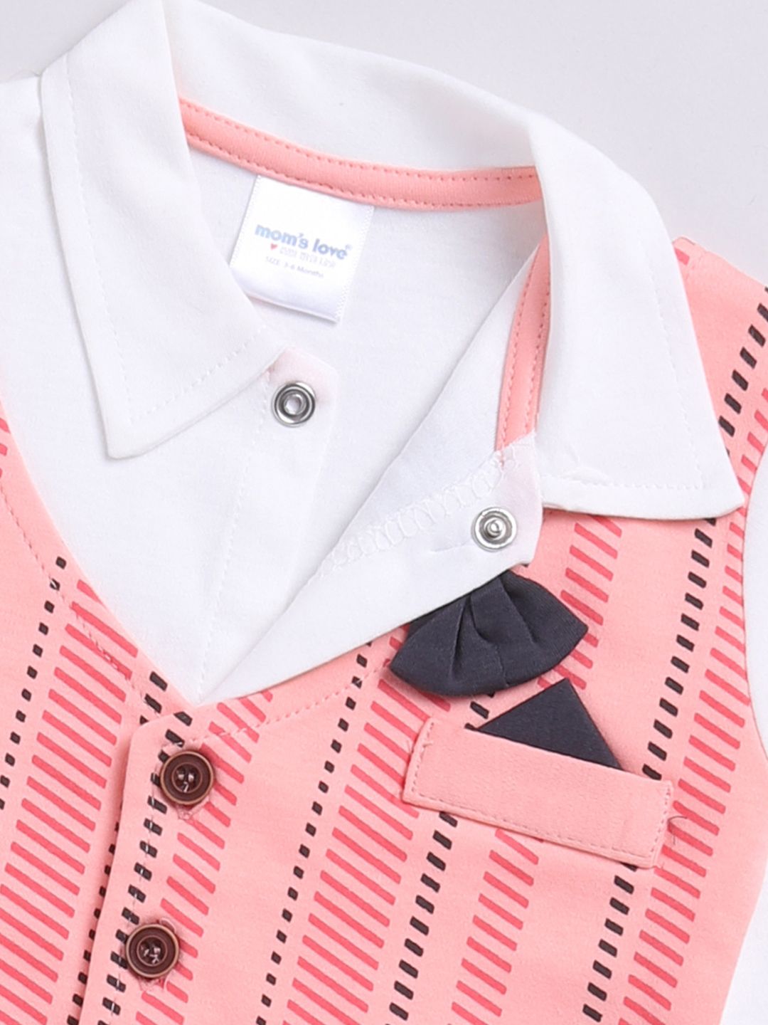 Moms Love Infant Boys Printed Pure Cotton Shirt with Joggers