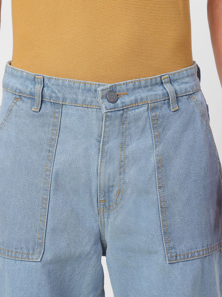 Urbano Fashion Men Loose Baggy Fit Carpenter Cargo Jeans