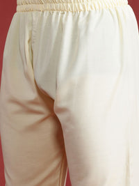 Anouk Printed Regular Mukaish Kurta with Trousers