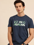 Being Human Pure Cotton Brand Logo Printed Slim Fit T-shirt