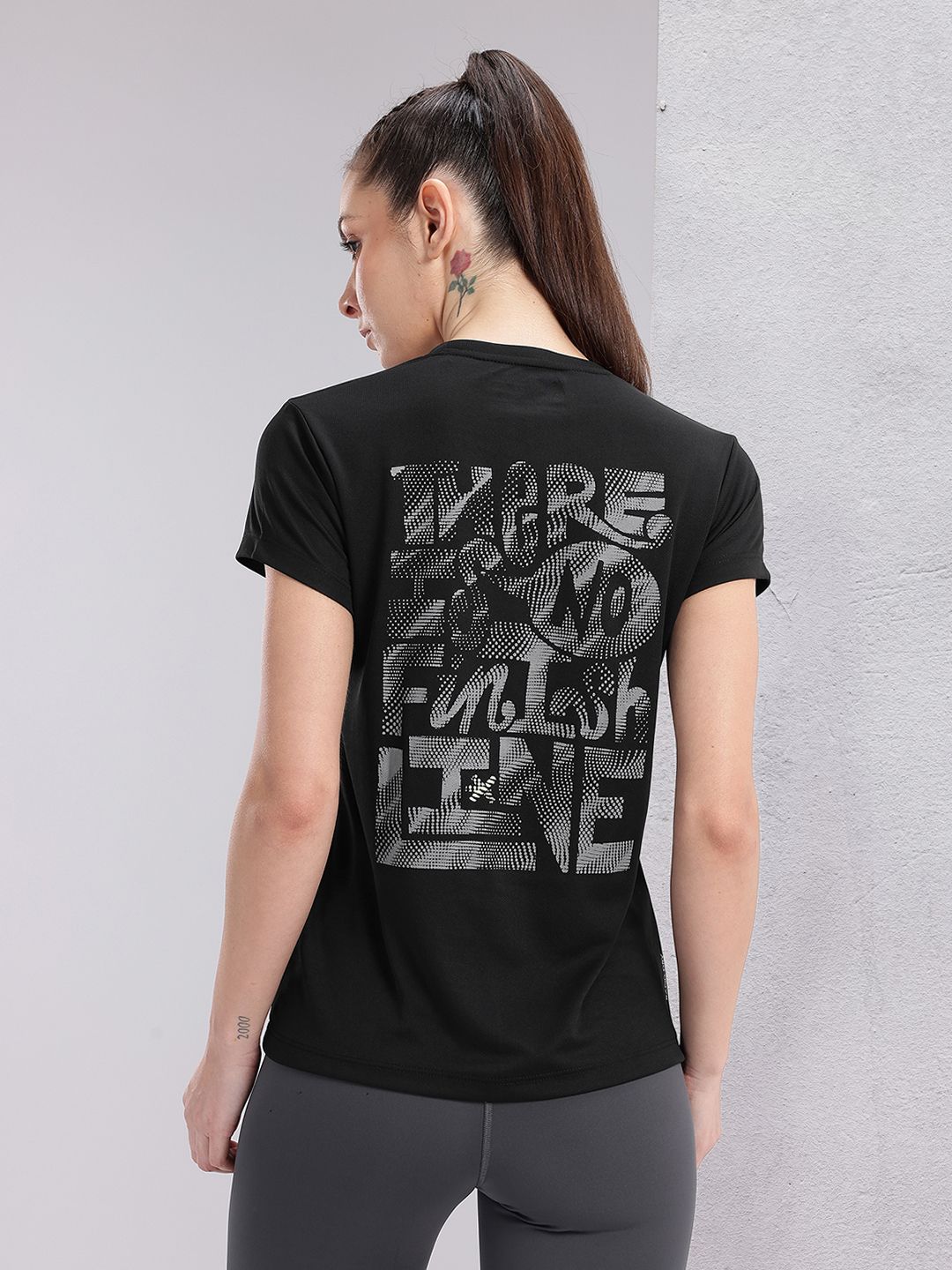 HRX by Hrithik Roshan Couple Collection Typography Printed Rapid-Dry Running T-shirt