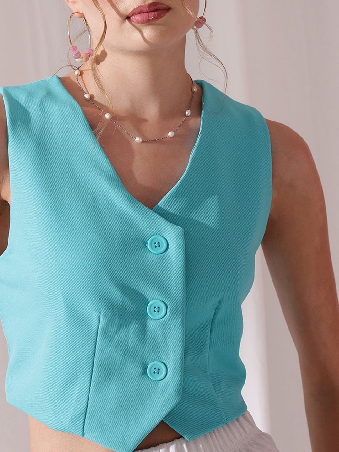 STREET 9 V-Neck Sleeveless Waistcoat