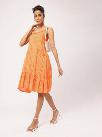 DressBerry Boho Edgy Core Shoulder Straps Checks A-line Dress