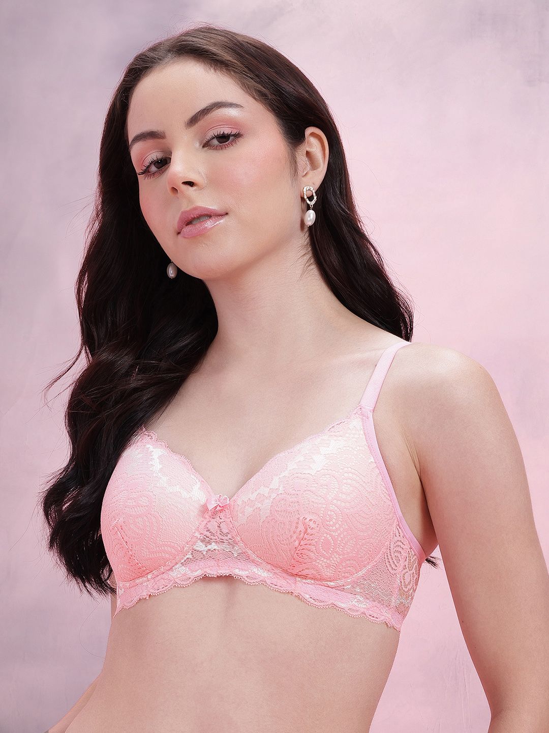 DressBerry Floral Bra Medium Coverage Lightly Padded