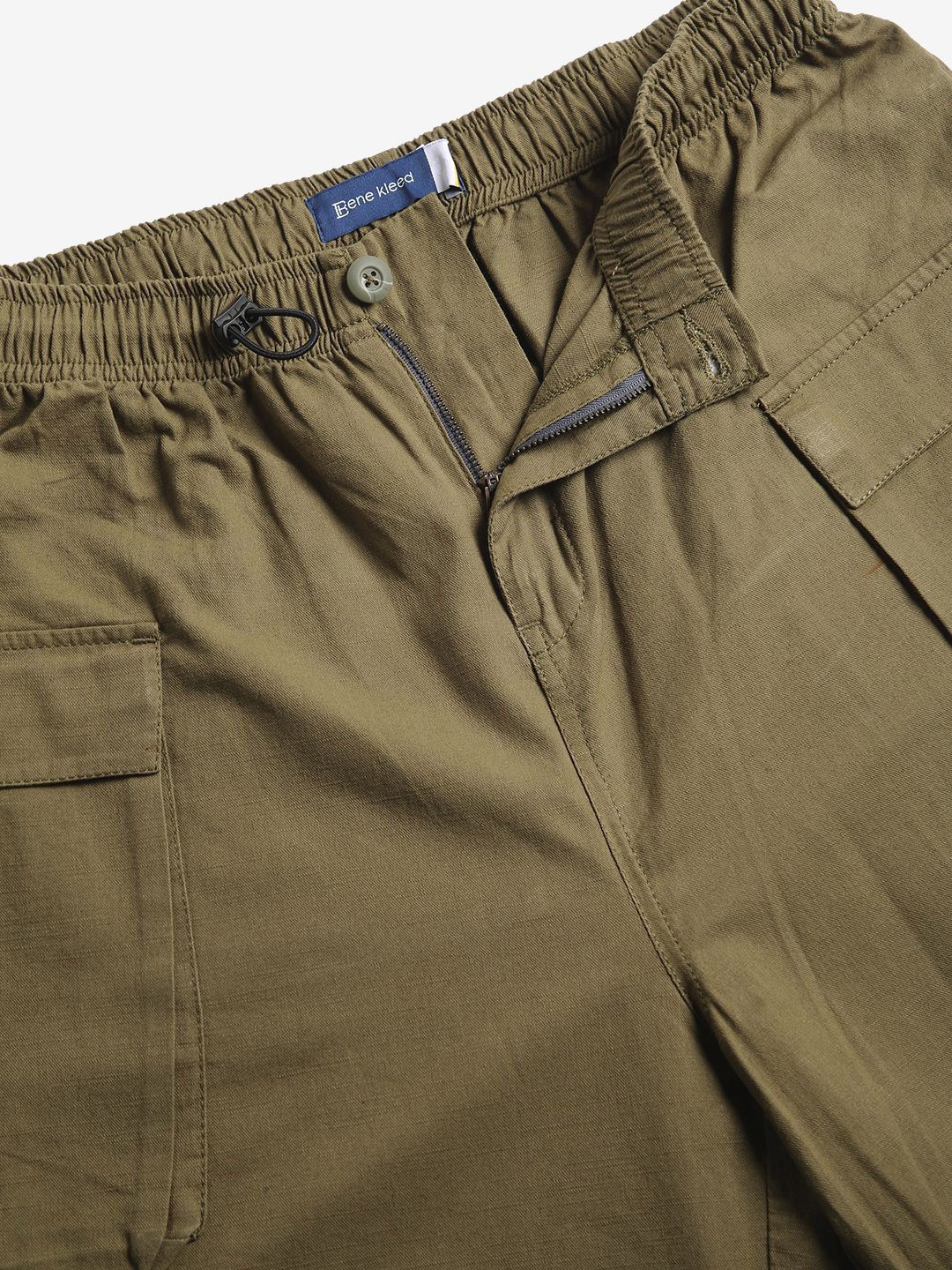 Bene Kleed Men Cotton Relaxed Loose Fit Cargos Parachute Trousers