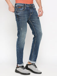 Being Human Men Slim Fit Low Distress Heavy Fade Jeans