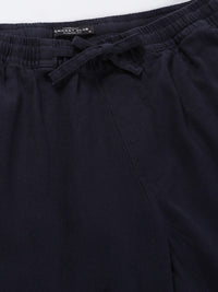 Thomas Scott Men Mid-Rise Smart Linen Cotton Joggers