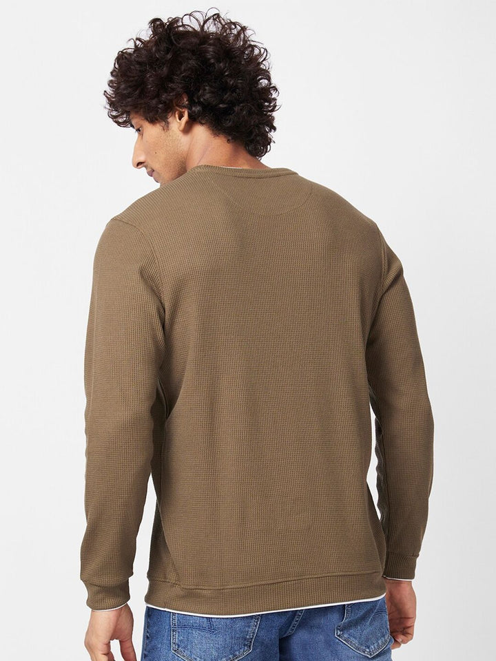 SPYKAR Slim Fit Full Sleeves Round Neck Cotton Sweatshirt