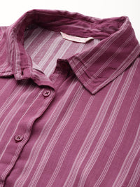 DressBerry Pure Cotton Opaque Striped Casual Shirt