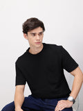 ether Grower Men Round Neck Ribbed Organic Cotton Comfort Fit T-shirt