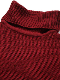 all about you Ribbed Acrylic Longline Pullover