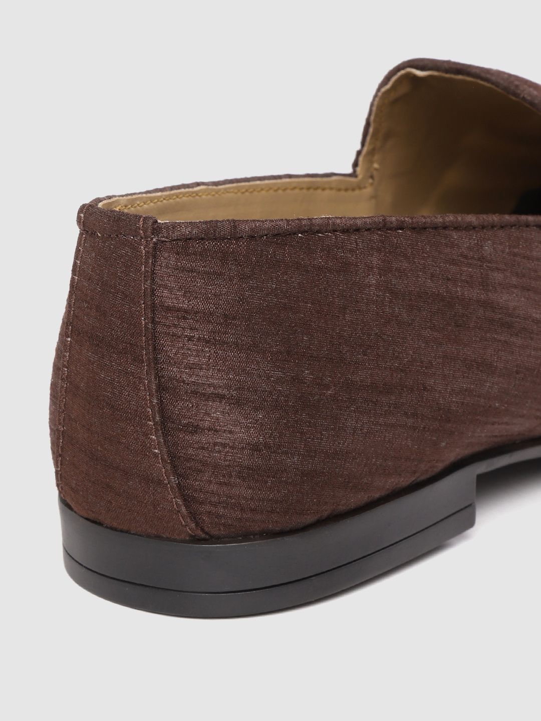 House of Pataudi Men Coffee Brown Solid Loafers