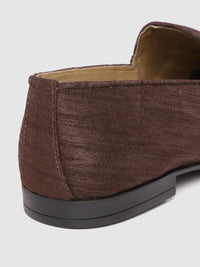 House of Pataudi Men Coffee Brown Solid Loafers