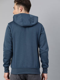 HRX by Hrithik Roshan Men Navy Blue Solid Hooded Bomber Jacket