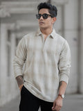 Powerlook Men Checked Polo Collar T-shirt