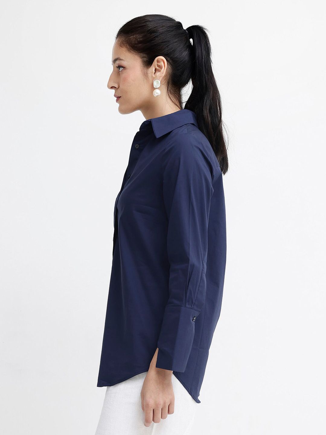 RAREISM Comfort Regular Fit Long Sleeves Spread Collar Cotton Opaque Formal Shirt