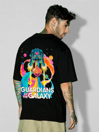 Bewakoof x OFFICIAL MARVEL MERCHANDISE Men Galaxy Ship Graphic Printed Oversized T-shirt