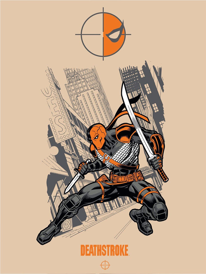 Bewakoof Deathstroke Printed Drop-Shoulder Sleeves Oversized Cotton T-shirt