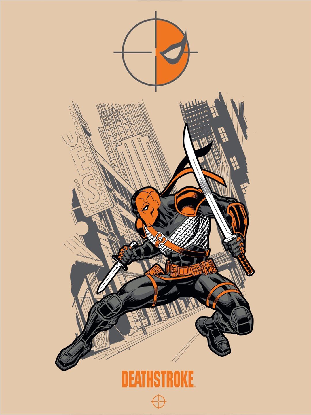 Bewakoof Deathstroke Printed Drop-Shoulder Sleeves Oversized Cotton T-shirt