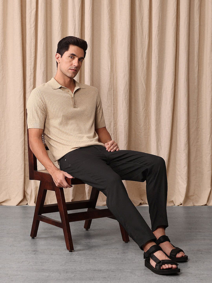 Mr Bowerbird Men Cropped Tapered Fit Stretchable Jeans