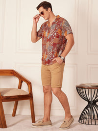 DENNISON Smart Block Printed Casual Shirt