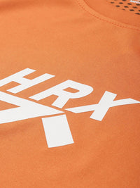 HRX by Hrithik Roshan Brand Logo Printed Raglan Sleeves Rapid-Dry Training T-shirt