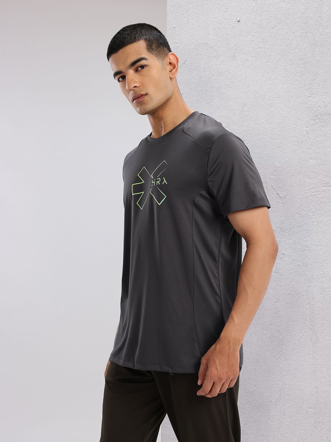 HRX by Hrithik Roshan Men Brand Logo Printed Rapid-Dry Training T-shirt