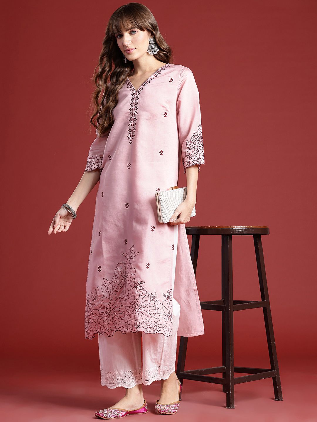 Anouk Floral Embroidered Kurta