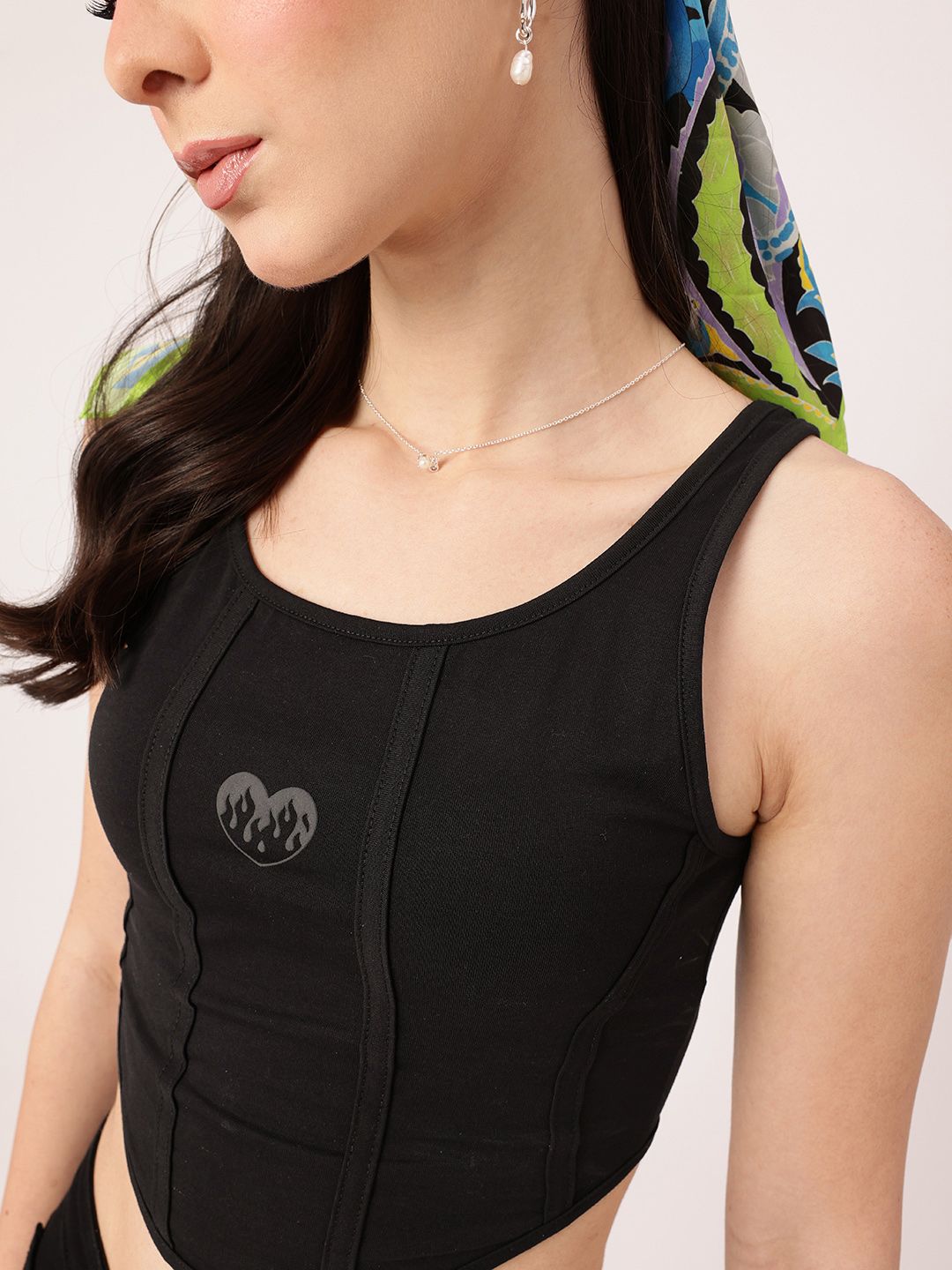 DressBerry Shoulder Straps Corset Crop Top