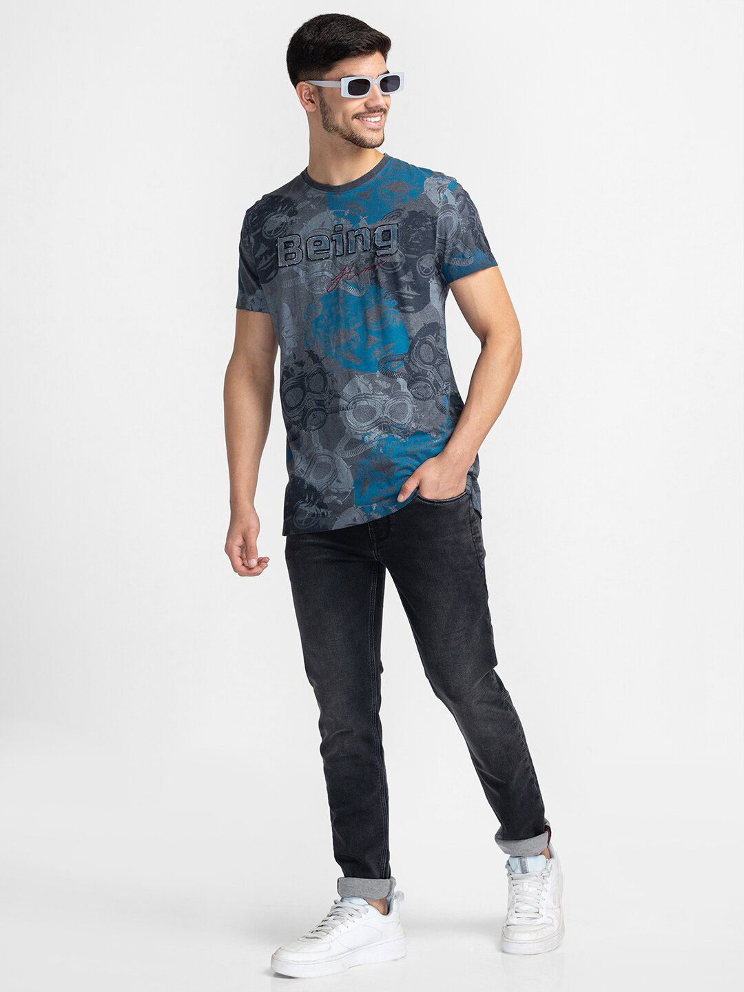 Being Human Graphic Printed Round Neck T-shirt