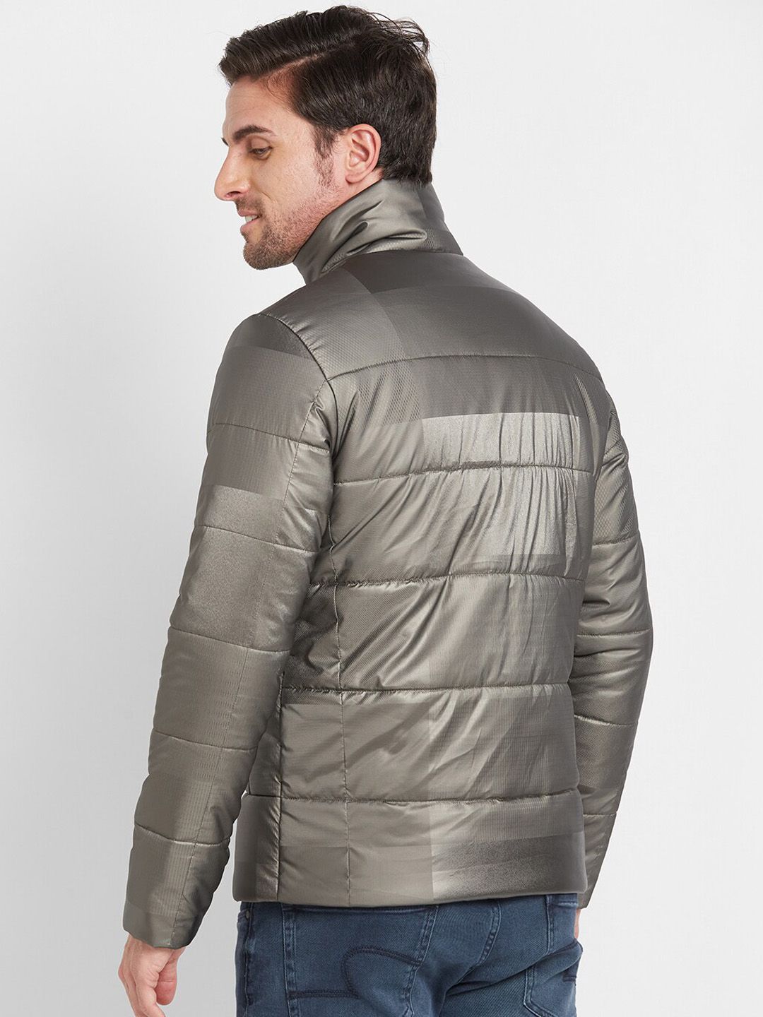 Being Human Mock Collar Quilted Jacket