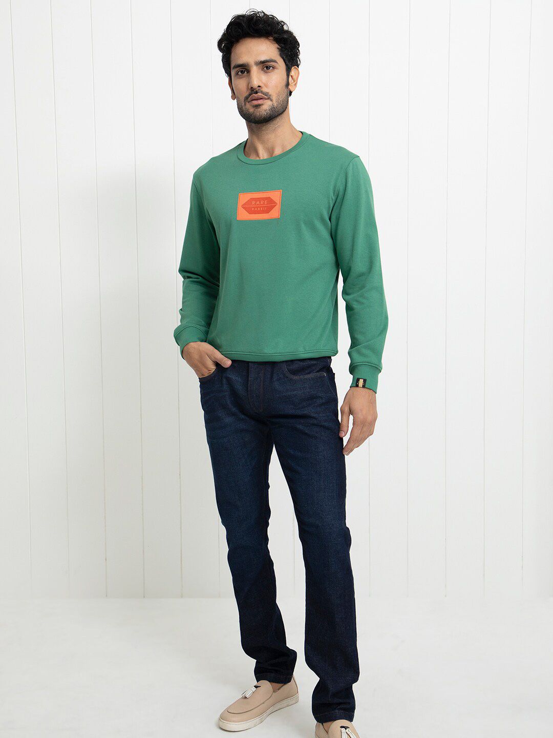 RARE RABBIT Men Pectin Typography Printed Sweatshirt