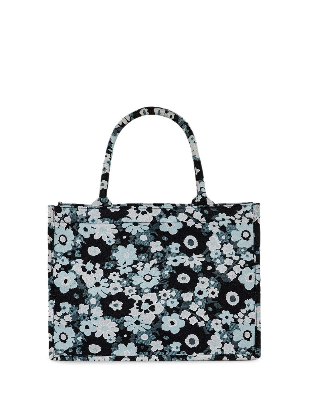 Berrylush Floral Printed Structured Tote Bag