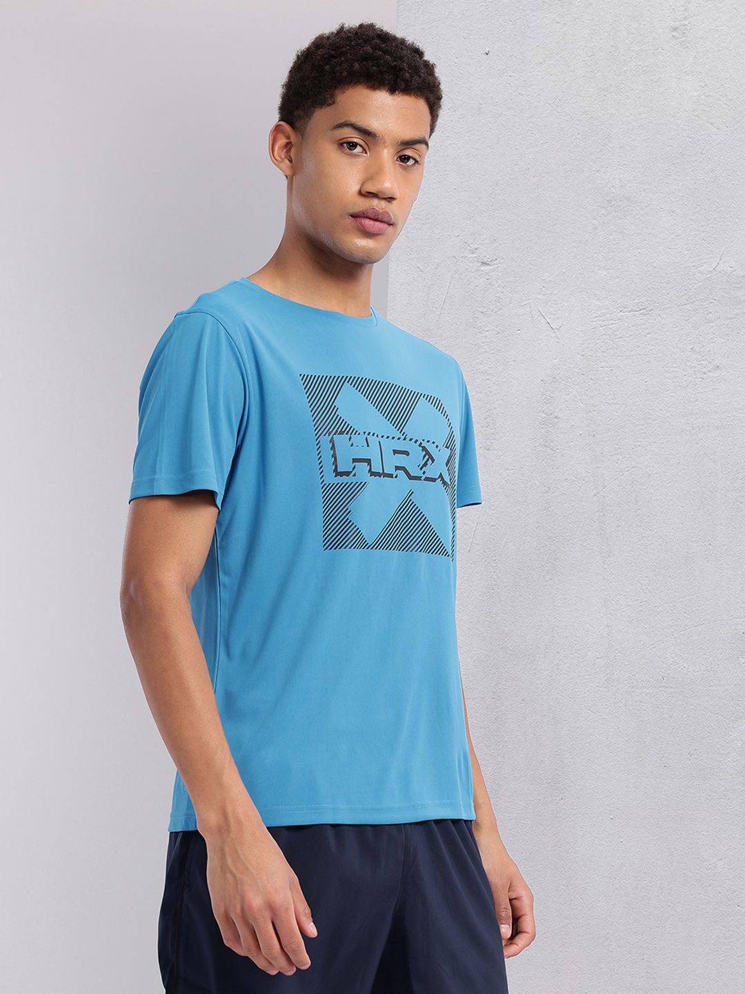 HRX by Hrithik Roshan Brand Logo Printed Rapid-Dry Training T-shirt