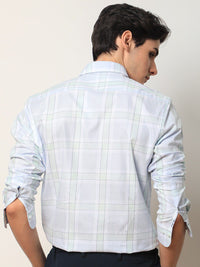 RARE RABBIT Men Tarkin Slim Fit Tartan Checked Cotton Shirt