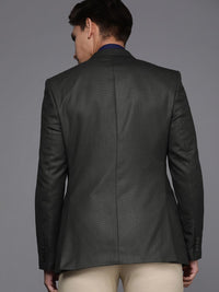 Raymond Men Dark Grey Notched Lapel Collar Slim-Fit Single-Breasted Formal Blazer