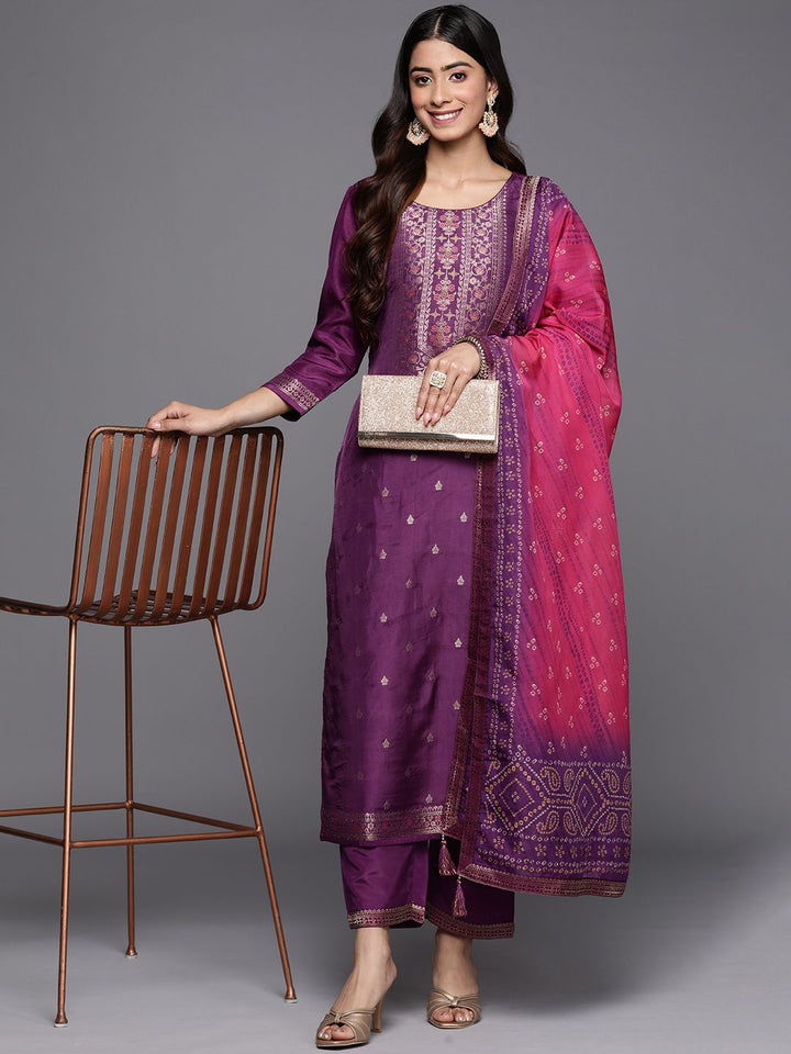 Libas Floral Kurta with Trousers & With Dupatta