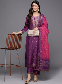 Libas Floral Kurta with Trousers & With Dupatta