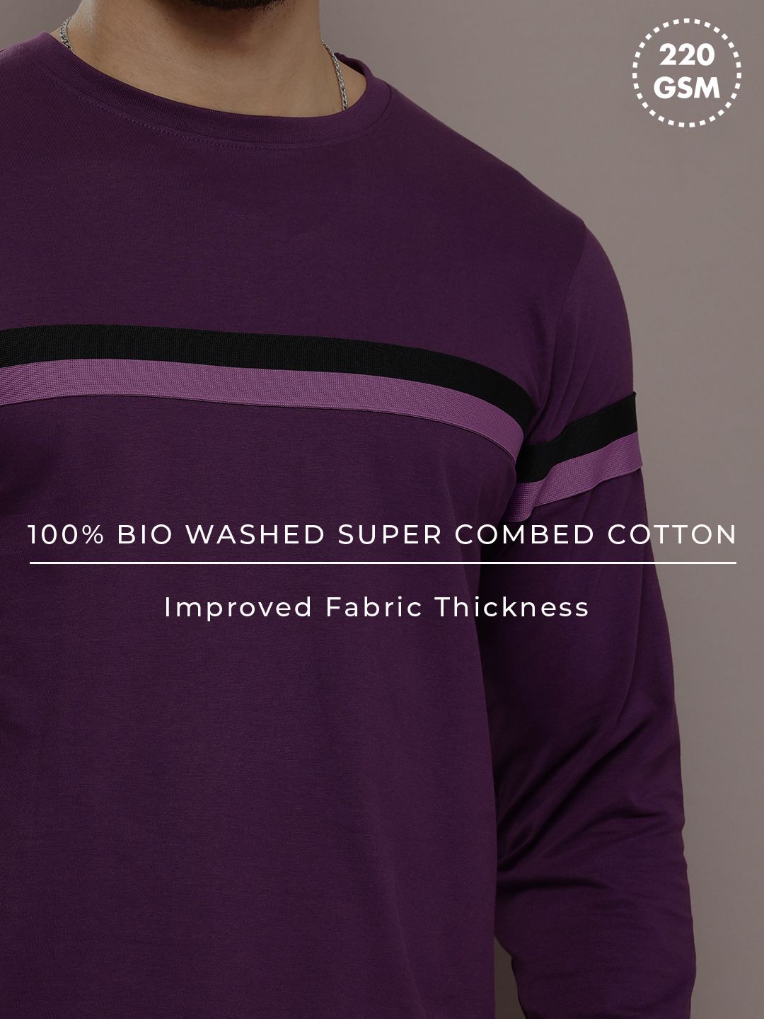 DILLINGER Men Striped Pure Cotton T-shirt