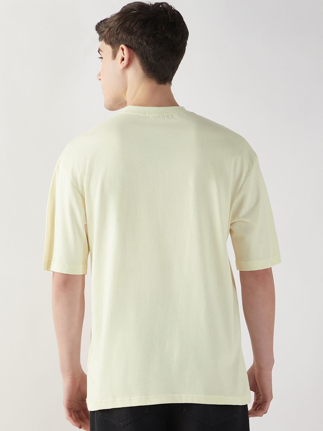 Bewakoof lelaki kereta grafik cetak bulat leher kapas besar t-shirt